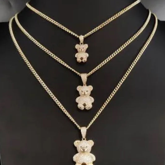Teddy bear necklaces